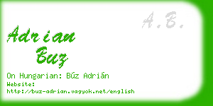 adrian buz business card
