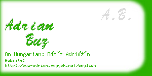 adrian buz business card
